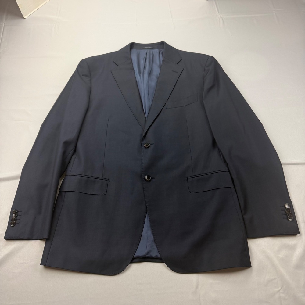 Suitsupply Blazer Mens 46L Navy Blue Pure Wool Super 110s Vitale‎ Barberis FLAW
